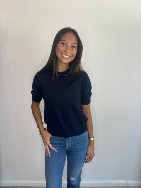Jude SS Embellished Top