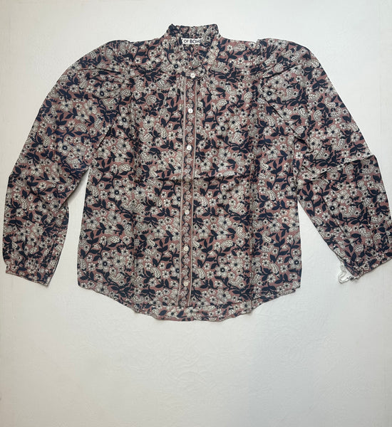 Annabel Sepia Floral Shirt