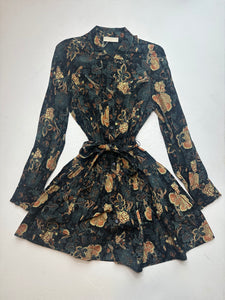 Simona Silk Long Sleeve Dress