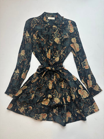 Simona Silk Long Sleeve Dress