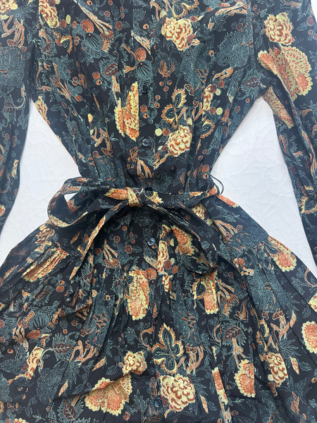 Simona Silk Long Sleeve Dress
