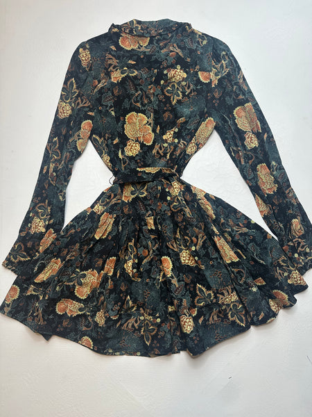 Simona Silk Long Sleeve Dress