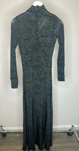 Koa Jersey Ruched Front Turtleneck Dress