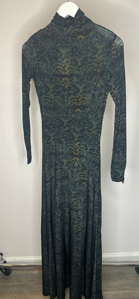 Koa Jersey Ruched Front Turtleneck Dress