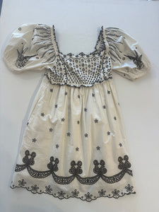 Kingsley Emb Puff Sleeve Dress