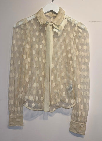 Soraya Lace Neck-Tie Blouse
