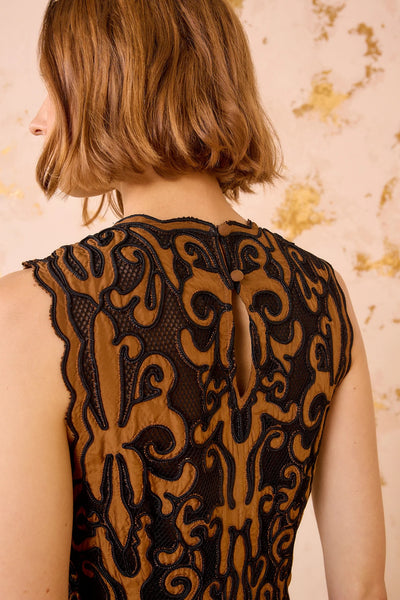 Auryn Applique Sleeveless Dress