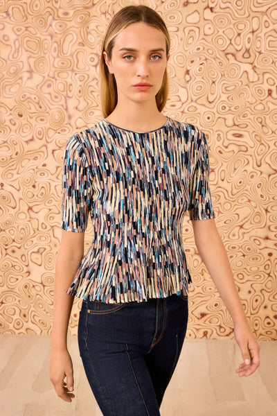 Samira Multicolor Short Sleeve Top