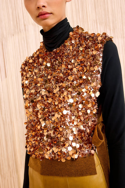 Cosima Embroidered Cashmere Vest