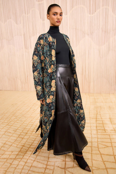 Noumi Silk Quilted Coat