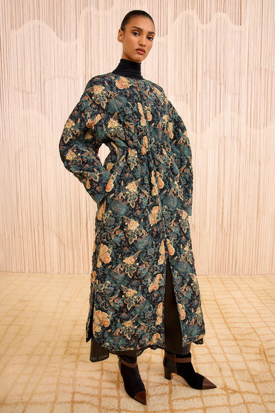 Noumi Silk Quilted Coat