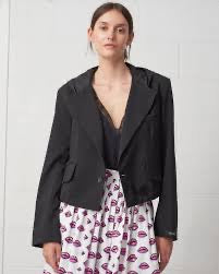 The Cropped Hooded Blazer