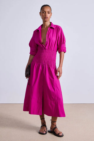 Sophia Smocked Shirt Dress