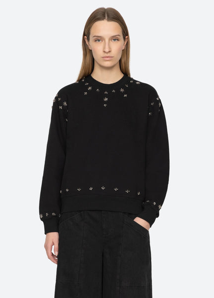 Caryl Beaded Sweatshirt