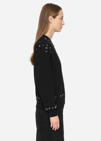 Caryl Beaded Sweatshirt