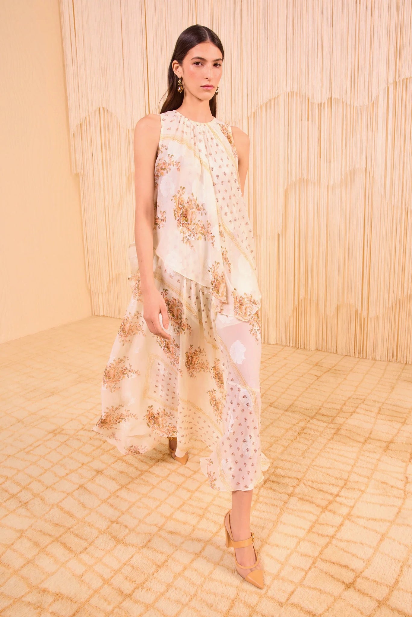 Caprice Asymmetrical Layered Dress