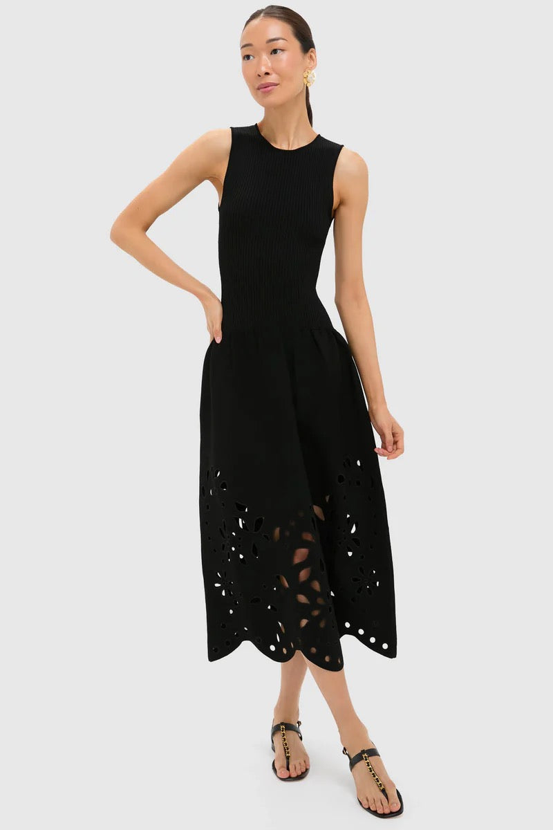 Rosaline Sleeveless Drop Waist Knit Midi