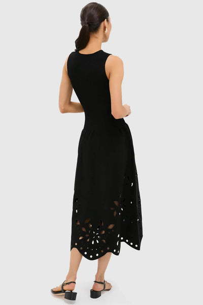 Rosaline Sleeveless Drop Waist Knit Midi