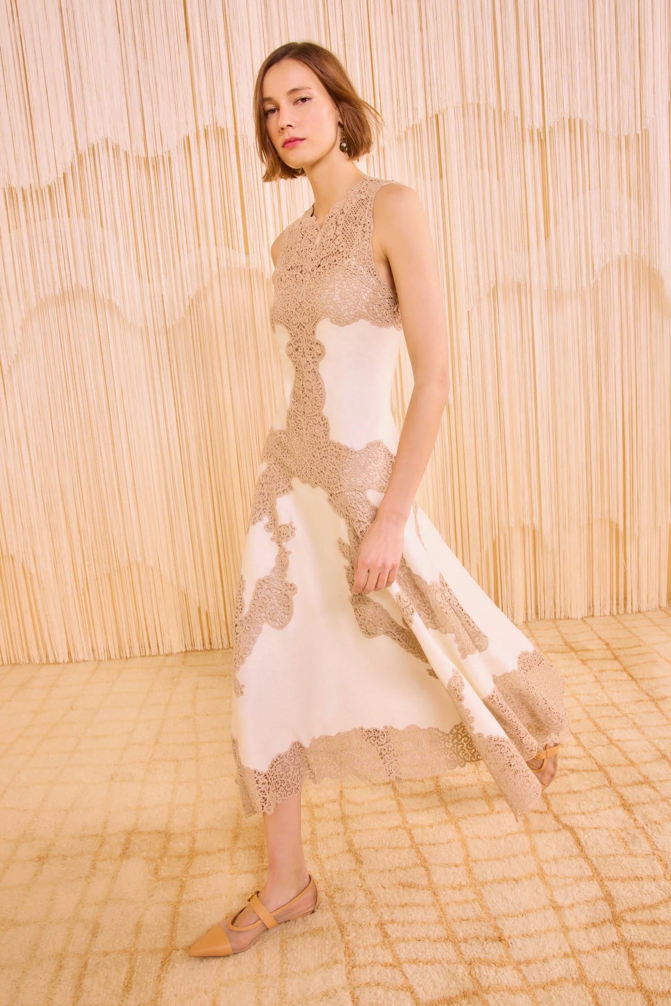 Arlette Sleeveless Handkerchief Dress