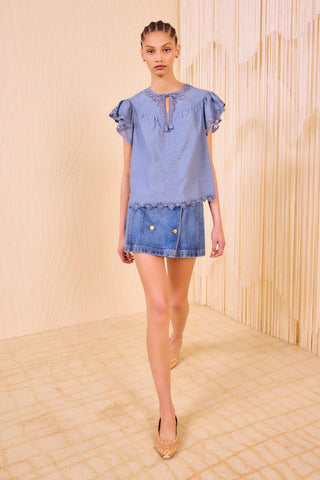 Effie Flutter Sleeve Top