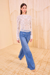 Killian Long Sleeve Crochet Top