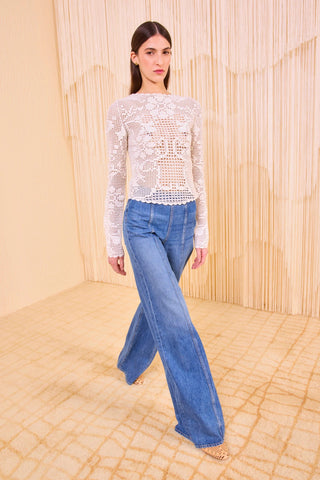 Killian Long Sleeve Crochet Top