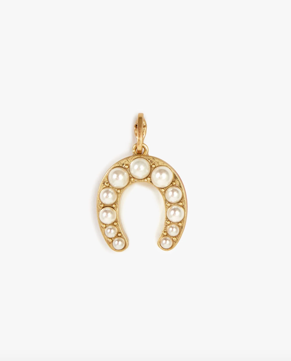 Pearl Horseshoe Charm