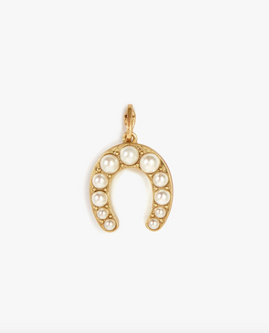 Pearl Horseshoe Charm