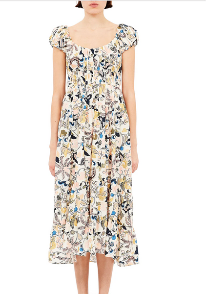 Paloma Cap Sleeve Midi Dress