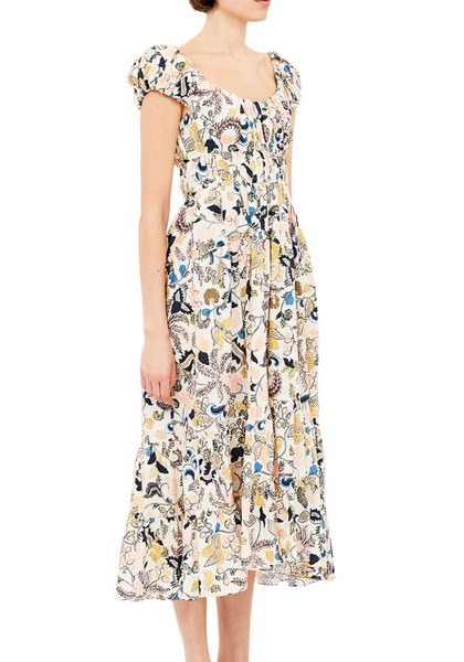 Paloma Cap Sleeve Midi Dress