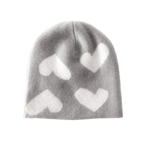 Imperfect Heart Jacquard Cashmere Beanie